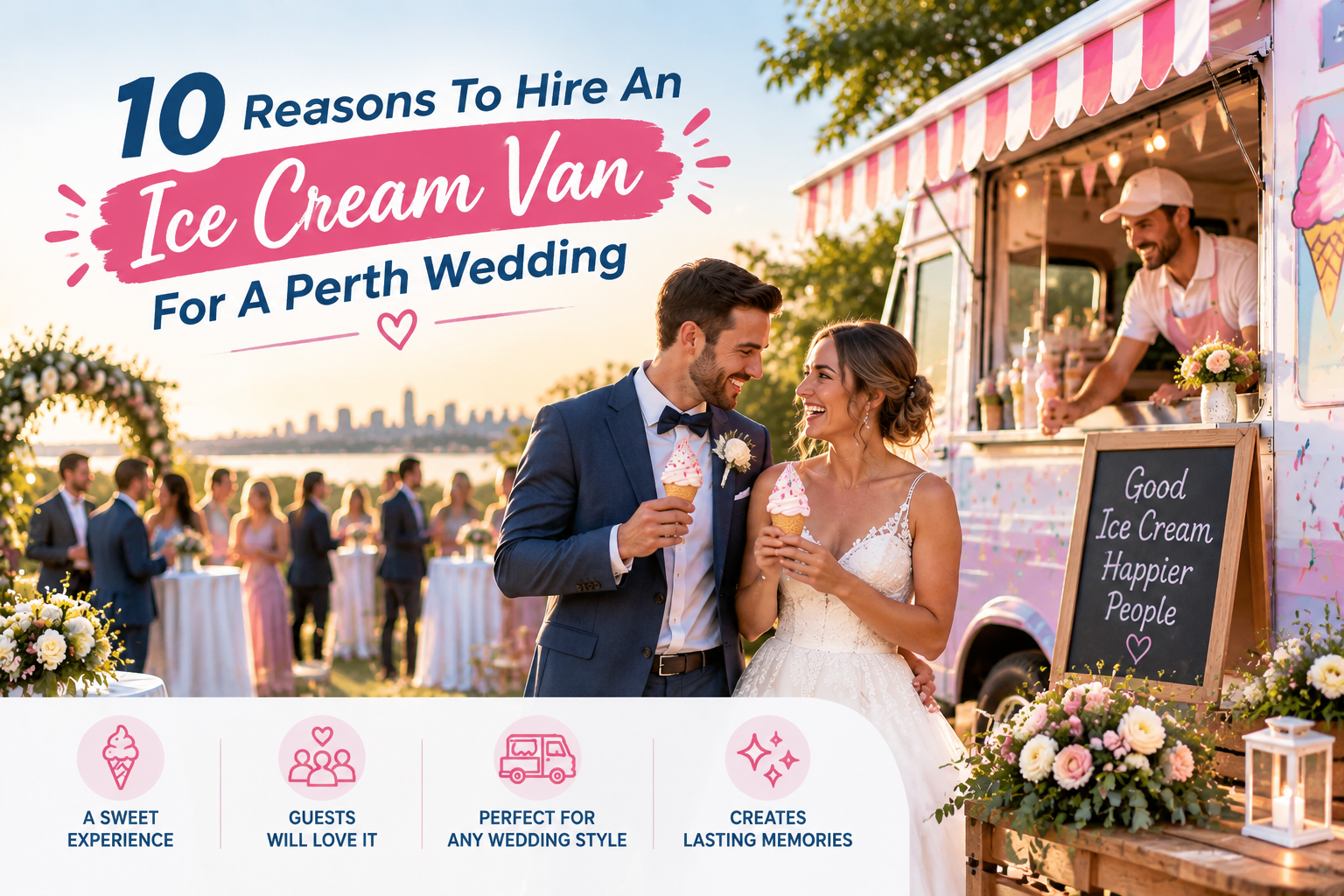 Ice cream van hire for a Perth wedding celebration